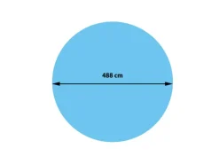 Pool-Abdeckung 400 µm Rund 4,88m*MCW New