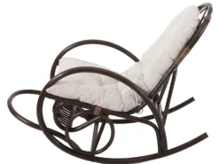 Schaukelstuhl C40 Rattan Auflage Weiß*MCW Outlet