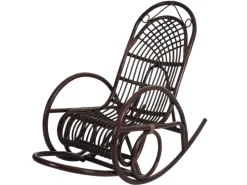 Schaukelstuhl C40 Rattan Auflage Weiß*MCW Outlet