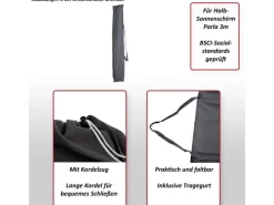 MCW Strandkörbe|Sonnenschirme|Schutzhülle für 3m Sonnenschirm Lorca anthrazit