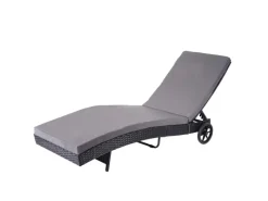 MCW Sonnenliegen|Sonnenliege D80 Kissen Dunkelgrau