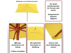MCW Sonnenschirme|Sonnenschirm Lissabon 3x4m