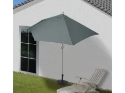 Sonnenschirm Lorca Halbrund 2,7m Alu UV 50+ 270cm mit Ständer*MCW Best