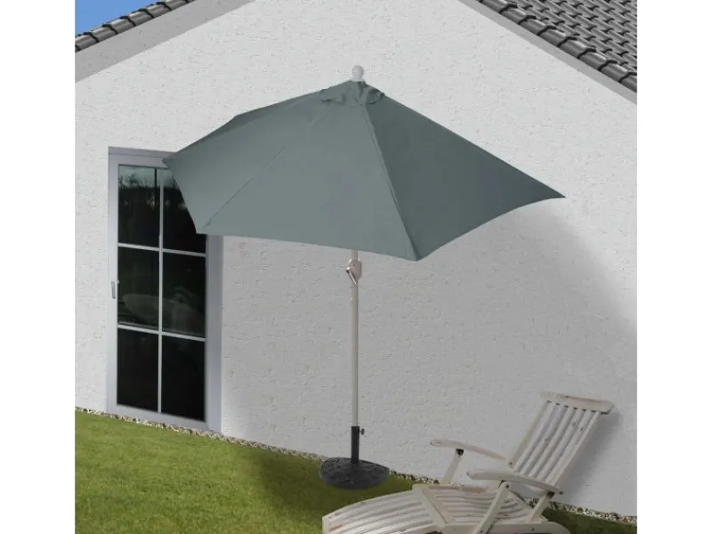 Sonnenschirm Lorca Halbrund 3m UV 50+ 300cm mit Ständer*MCW New