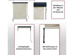 Vertikalmarkise F42 250x180cm*MCW Sale