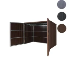WPC-Fahrradgarage J29 Geräteschuppen Fahrradbox Metall Holzoptik Abschließbar 4 Räder 172x213x160cm*MCW Sale