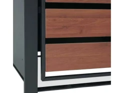 MCW Mülltonnenboxen|XL Mülltonnenverkleidung J81 4er/8er Kirsche-Holzoptik Dunkelbraun 117x284x98cm