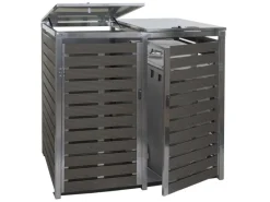 MCW Mülltonnenboxen|XL Mülltonnenverkleidung K14 2er/4er Anthrazit 117x144x102cm