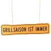 MDF- Schild Grillsaison 35 cm x 8 cm* Outlet