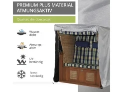 Mehr Garten Strandkörbe|Schutzhüllen|Plus Strandkorbhülle 137 B x 100 T x 165 140 H cm