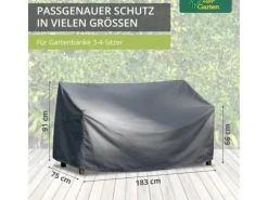 Mehr Garten Schutzhüllen|Gartenbänke|Premium Gartenbank Abdeckung 163 x 70 x 63 86