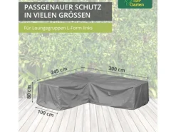 Mehr Garten Schutzhüllen|Premium Loungegruppen L-Form Asymmetrisch  237 x 175 x 80 cm Links