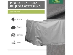 Mehr Garten Schutzhüllen|Premium Schutzhülle für Sitzgruppe Rechteckig 200 x 160 x 94 cm