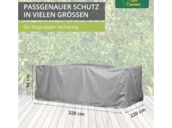 Mehr Garten Schutzhüllen|Premium Schutzhülle für Sitzgruppe Rechteckig 200 x 160 x 94 cm