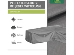 Premium Schutzhülle für Loungegruppe L-Form 270 x 270 x 80 cm*Mehr Garten Online