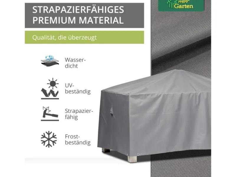 Mehr Garten Schutzhüllen|Premium Schutzhülle für Gartentisch Rechteckig 205 x 105 x 71 cm