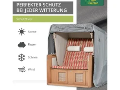 Premium Strandkorbhülle 165 B x 100 T x 165 140 H cm*Mehr Garten