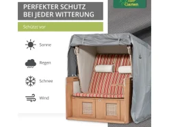 Premium Strandkorbhülle 125 B x 100 T x 165 140 H cm*Mehr Garten Best