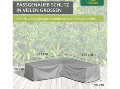 Mehr Garten Schutzhüllen|Protect Loungegruppen L-Form Asymmetrisch  237 x 175 x 80 cm Rechts