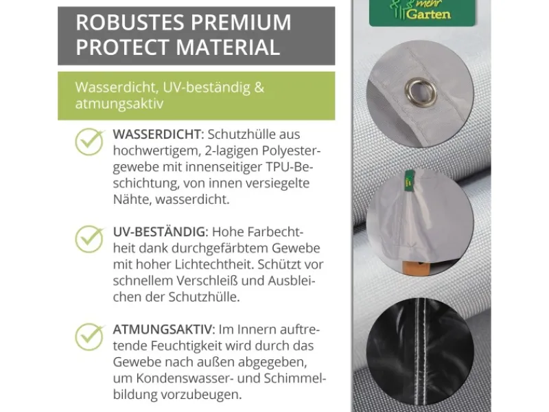 Protect Loungegruppen L-Form Asymmetrisch 255 x 195 x 80 cm Rechts*Mehr Garten Online