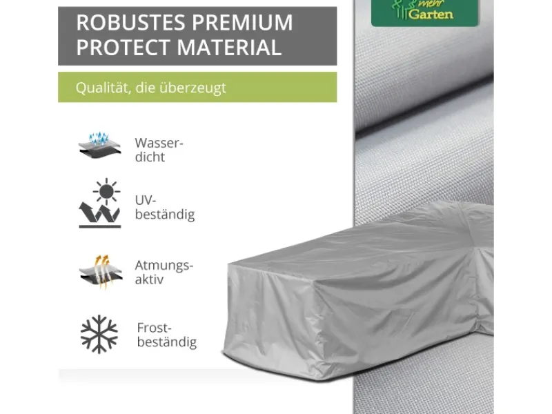 Protect Loungegruppen L-Form Asymmetrisch 255 x 195 x 80 cm Rechts*Mehr Garten Online