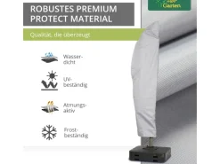 Mehr Garten Schutzhüllen|Protect Schutzhülle für Ampelschirm Gestell Gebogen 270 cm x 40 84 60 cm für Schirme Rund bis Ø 400 cm Eckig bis 350 x 350 cm