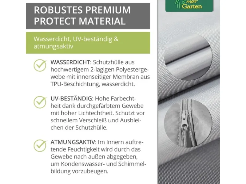 Protect Schutzhülle für Sonnenschirme 195 cm x 30 55 cm für Schirme Rund bis Ø 350 cm Eckig bis 260 x 260 cm*Mehr Garten Clearance