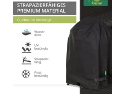 Schutzhülle für Keramikgrill Premium 2.0 Schwarz Rund Ø 52 x 63 cm*Mehr Garten Outlet