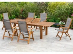 Merxx Gartenmöbel-Sets|Gartenmöbel-Set Acapulco 7-teilig Doppelausziehtisch