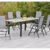 Merxx Lounge-Gartenmöbel|Gartenmöbel-Sets|Gartenmöbelset Amalfi 7tlg. inkl. Klappsessel u. Tisch