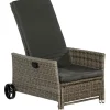 Gartenstuhl Komfort Deckchair inkl. Auflage 175 cm x 68 cm x 105 cm*Merxx Hot