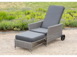 Gartenstuhl Komfort Deckchair inkl. Auflage 175 cm x 68 cm x 105 cm*Merxx Hot