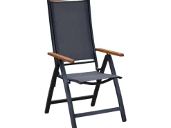 Merxx Gartenstühle|Gartenstuhl Siena Klappbar Aluminium/Textil/Akazie