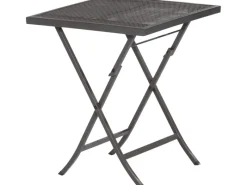 Merxx Gartentische|Gartentisch Samos Quadratisch Graphit 60 cm x 60 cm