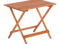 Merxx Gartentische|Klapptisch Rechteckig Braun 90 cm x 60 cm