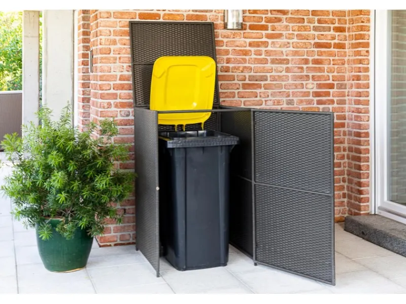 Mülltonnenabdeckung 76 x 76 x 123 cm Grau*Merxx Clearance