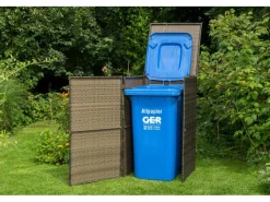 Merxx Mülltonnenboxen|Mülltonnenabdeckung 64 x 64 x 109 cm Braun