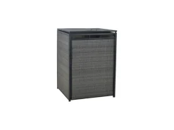 Merxx Mülltonnenboxen|Mülltonnenabdeckung Basis Klein Alu/Kunststoffgeflecht