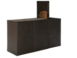 Mülltonnenabdeckung für 3x 80-120 l Tonnen Braun*Merxx Hot