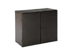 Mülltonnenabdeckung 2 x 80-120 l Tonnen Braun*Merxx New