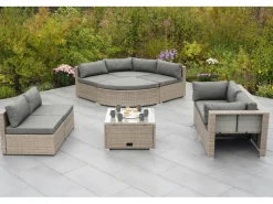 Merxx Lounge-Gartenmöbel|Gartenmöbel-Sets|Rivello Garteneck-Set inkl. Auflagen