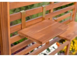 Merxx Auflagenboxen|Sichtschutz Kissenbox u. Ablagefläche Akazienholz geölt