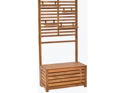 Merxx Auflagenboxen|Sichtschutz Kissenbox u. Ablagefläche Akazienholz geölt