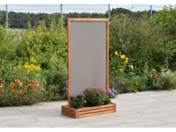 Sichtschutz mit Textilbespannung 90 x 45 x 171 cm Akazie/Textil*Merxx Online