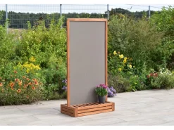 Sichtschutz mit Textilbespannung 90 x 45 x 171 cm Akazie/Textil*Merxx Online