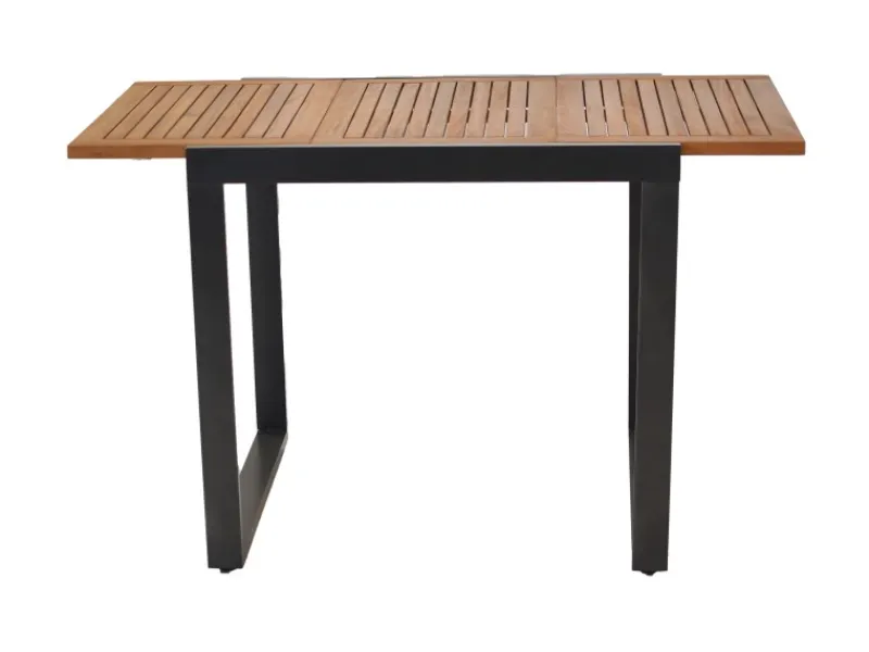 Merxx Balkonmöbel|Gartenmöbel-Sets|Tinos Set 3-tlg. 2 Stapelsessel Balkon-Tisch Ausziehbar 80 (120) x 70 cm