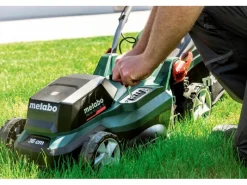 Metabo Rasenmäher|Akku-Rasenmäher RM 36-18 LTX BL 36 inkl. 2 Akkupacks 18V u. 2 Ladegeräte
