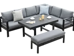 Lounge-Gartenmöbel|Gartenmöbel-Sets|MeXo Aluminium Lounge-Set mit Esstisch für 8 Personen
