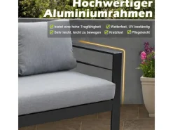 Lounge-Gartenmöbel|Gartenmöbel-Sets|MeXo Aluminium Lounge-Set mit Esstisch für 8 Personen