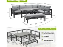 MeXo Aluminium Lounge-Set mit Esstisch für 8 Personen* Online